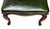 French Ottoman or Stool of Emerald Green Leather on Cabriole Legs For Sale - Image 10 of 15
