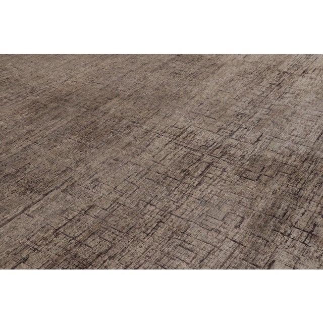 2010s Rug & Kilim’s Modern Textural Rug in Rich Brown Tones and Subtle Patterns For Sale - Image 5 of 8