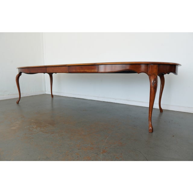 Vintage Baker Furniture French Provincial Extension Dining Table For Sale In Austin - Image 6 of 17