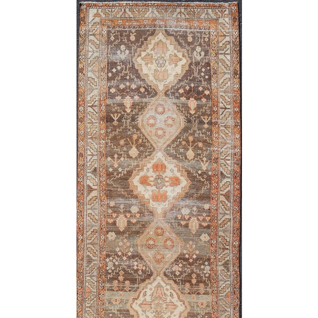 Antique Persian all over Geometric Medallion design Malayer antique runner. Malayer long runner, Persian long runner, Long...