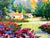 Pencil signed serigraph title "Garden in the Woods" by fourth generation Jewish artist Alex Perez. This work is numbered...