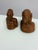 Vintage Maasai Hand-Carved Wood Bust Sculptures, Pair For Sale - Image 4 of 12
