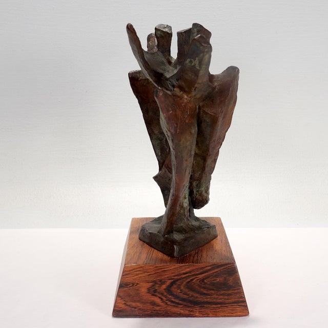 Chaim Gross Chaim Gross Modernist Abstract Bronze Sculpture of Dancers For Sale - Image 4 of 11