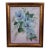 Vintage Original Blue Hibiscus Floral Painting For Sale