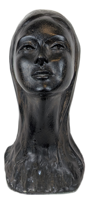 Sculpture Representing the Head of a Young Woman by Charles Delporte, 1980s