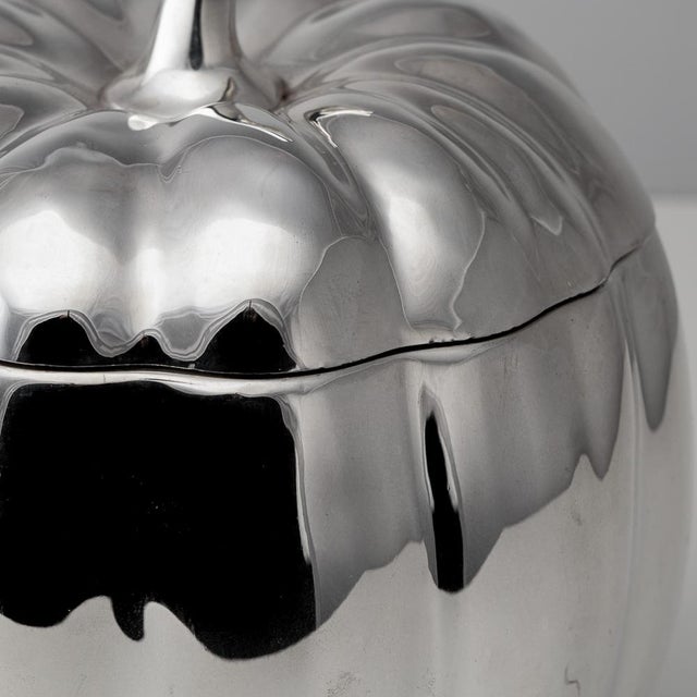 Vintage Italian Silver-Plated Pumpkin Ice Bucket from Teghini, 1970s For Sale - Image 7 of 12