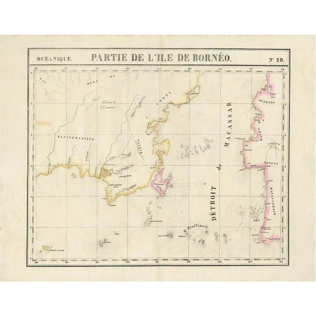 Antique Map of Borneo and Sulawesi in Indonesia, 1825 For Sale - Image 6 of 6
