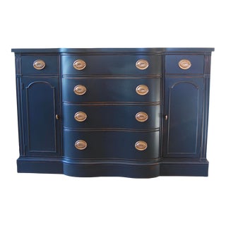 1940s Hepplewhite Credenza in Black For Sale