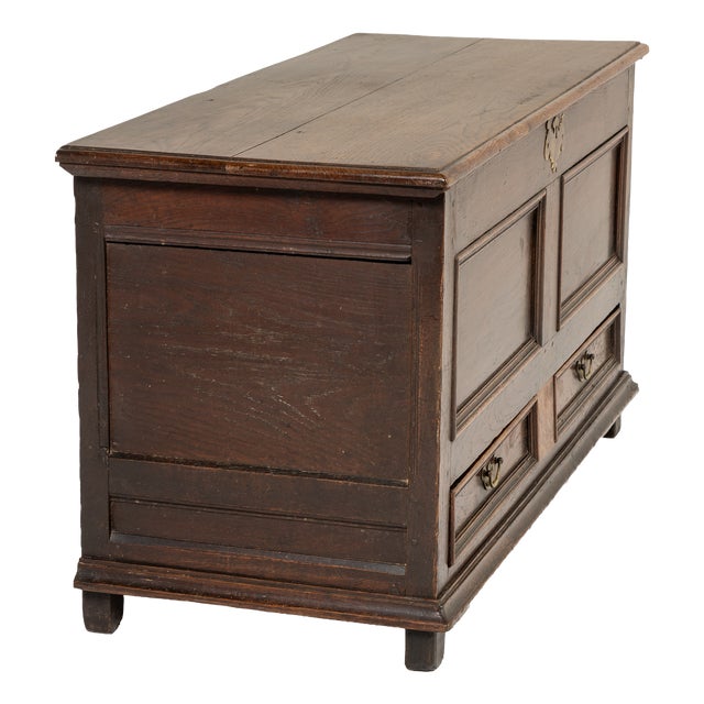 18th Century English Oak Mule Chest For Sale
