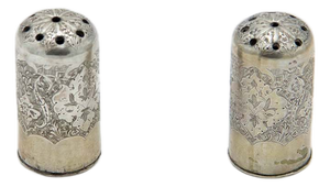 Silver Salt and Pepper Shakers, Set of 2