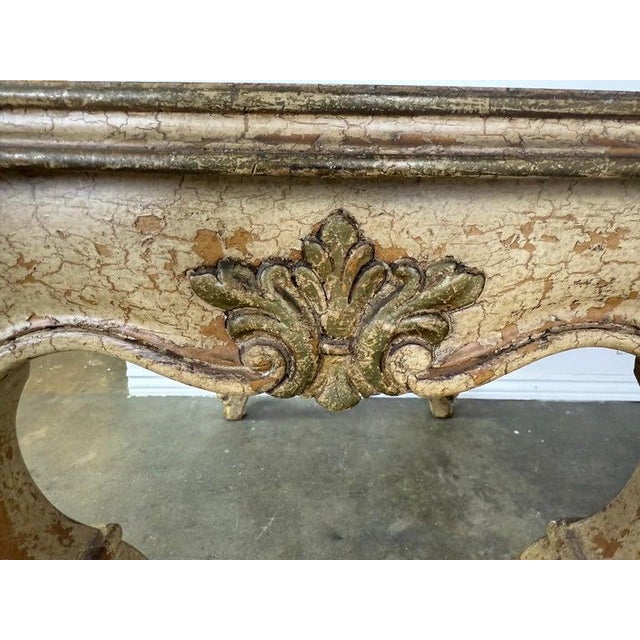 Antique Continental Giltwood Coffee Table With Original Foxed Mirror For Sale - Image 10 of 15