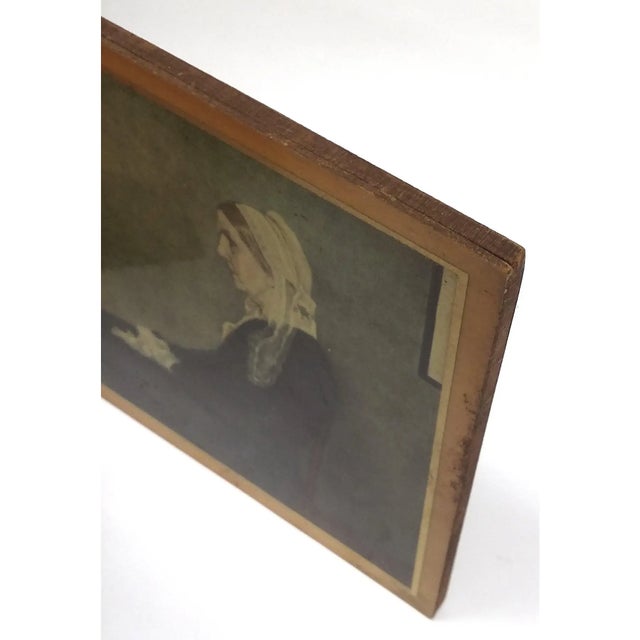 American Fine Print Whistler's Mother Laminated on Wood For Sale - Image 3 of 8