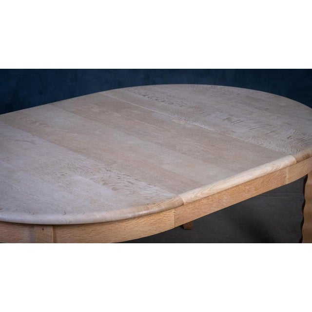 Brutalist Oak Dining Table by Henning Kjærnulf, 1970s For Sale - Image 9 of 13