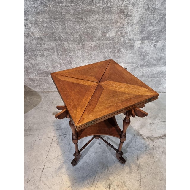 Wood Antique Game Table from Pander & Zoon, 1920s For Sale - Image 7 of 18