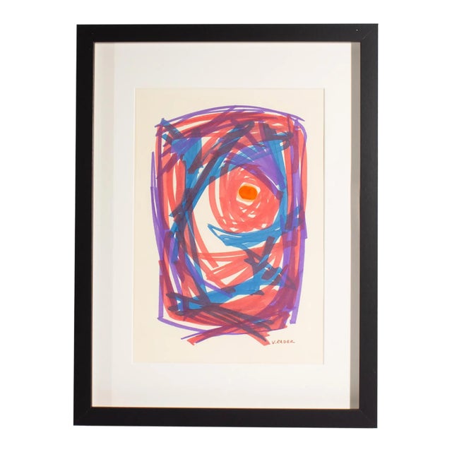 Abstract Marker Drawing by Vern Rader For Sale