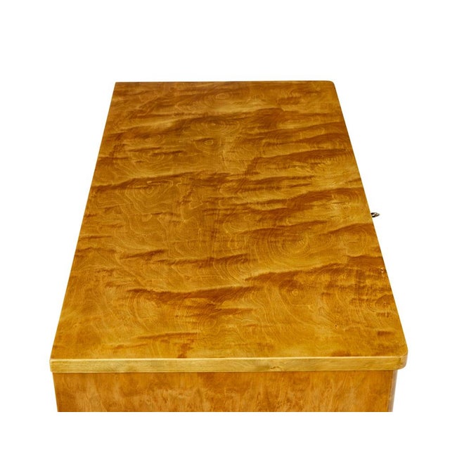 Wood Mid-Century Scandinavian Tiger Birch Chest of Drawers, 1950 For Sale - Image 7 of 10