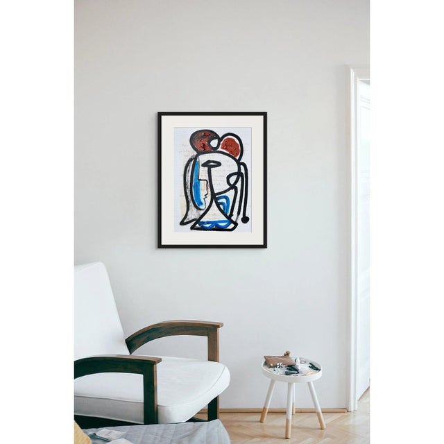 Contemporary One-of-a-Kind 'Portrait of a Woman' - Original Oil Painting in the Style of Pablo Picasso For Sale - Image 3 of 4