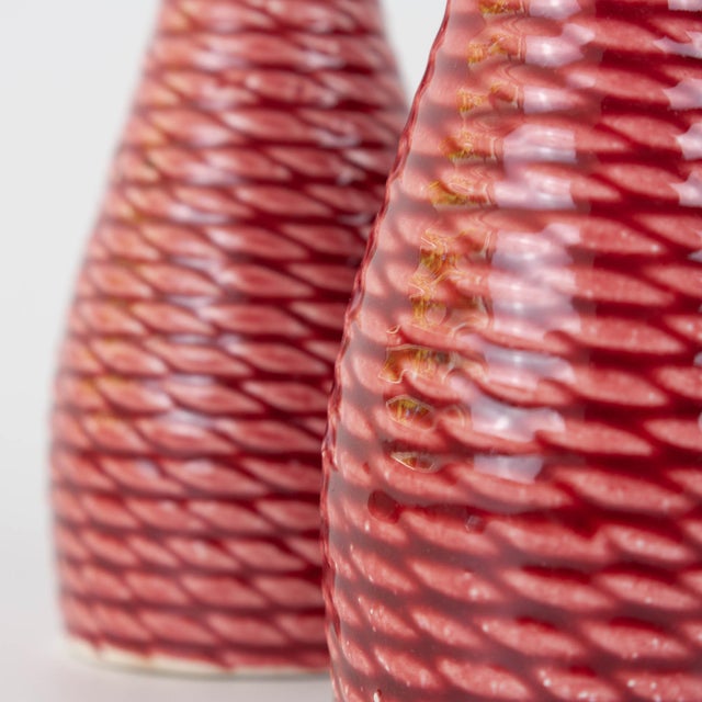 Vintage Secla Pink Ceramic Salt & Pepper Shakers, 1960s, Set of 2 For Sale - Image 10 of 13