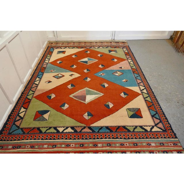 Vintage Cubist Rug, 1980 For Sale - Image 3 of 9