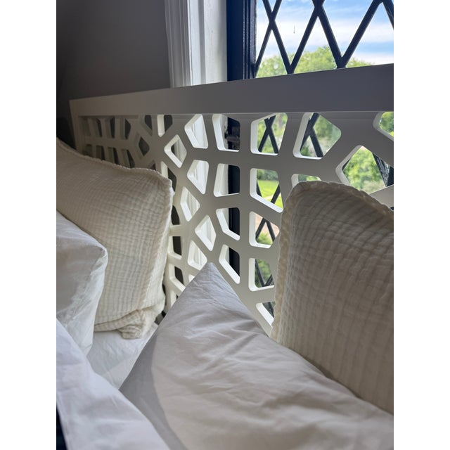 Textile Moroccan Lattice Bed (Queen) For Sale - Image 7 of 9