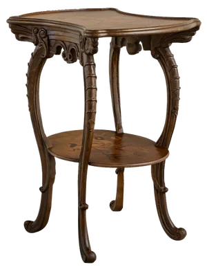 Art Noveau Tea Side Table in the style of Emile Galle, Early 20th Century