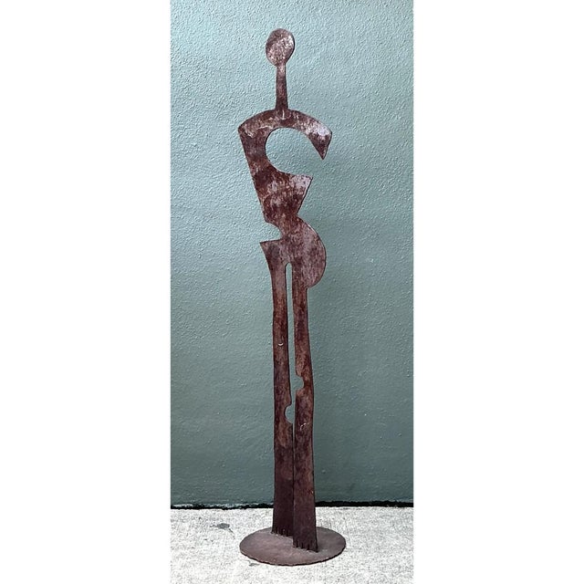 Vintage Patinated Abstract Metal Sculpture For Sale - Image 10 of 12