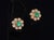 Minimalism Certified Natural 1.8cts vs F Diamond Emerald 18k Solid Gold Floral Stud Earrings, A Pair For Sale - Image 3 of 10