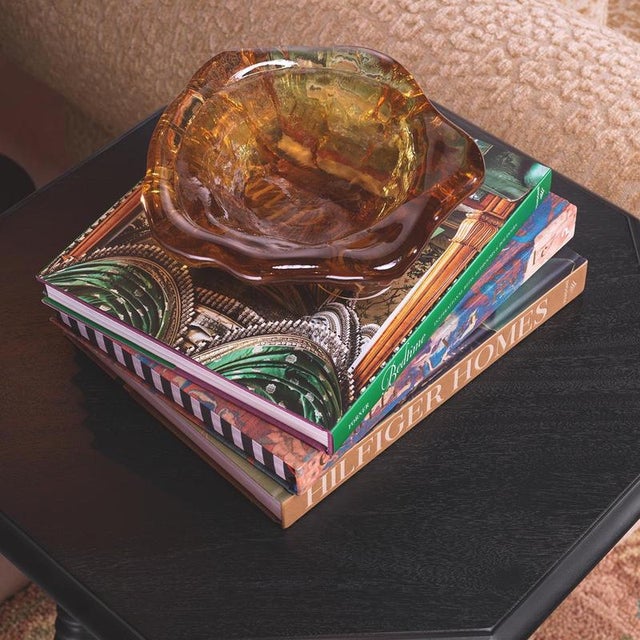 Brown Hand-Blown Glass Decorative Bowls from Konsthantverk Tyringe 1 , Set of 2 For Sale - Image 4 of 9