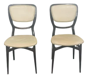 Set of Wooden and Sky Chairs, 1960s