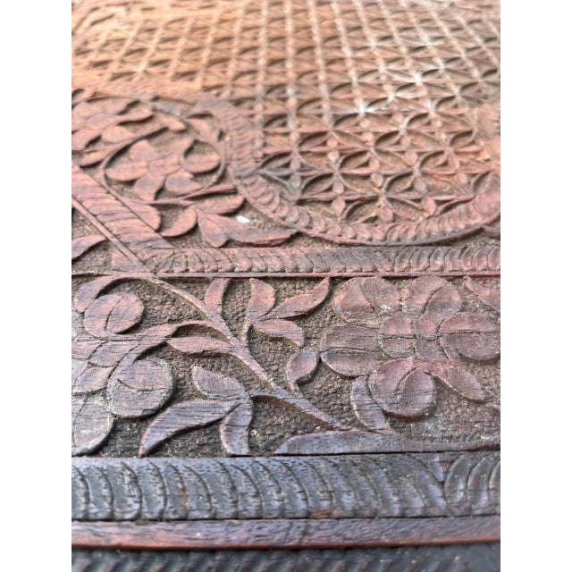 Islamic Antique Hand Carved Moorish Style Octagon Side Table Tabouret For Sale - Image 3 of 12