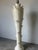 White 1980's Vintage Palm Beach-Style Sculptural Palm Leaf Plaster Floor Lamp For Sale - Image 8 of 13