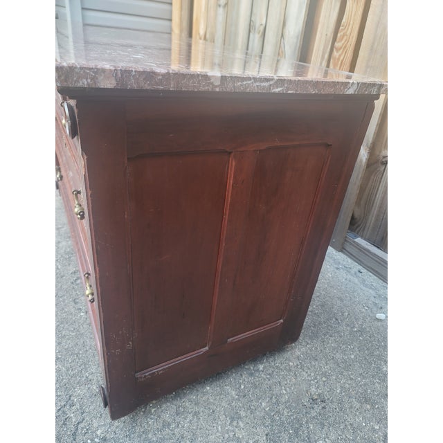 Late 19th Century Antique Georgian Credenza Sideboard Marble Top For Sale - Image 5 of 12