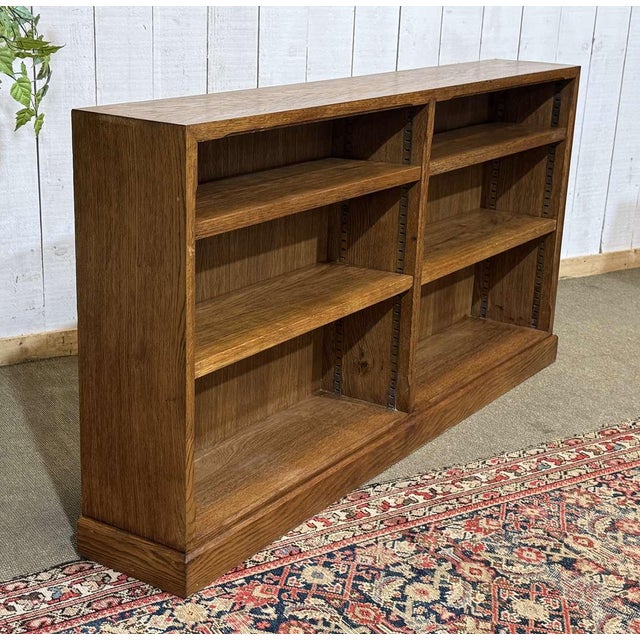 Vintage English Oak Bookcase, 1980s For Sale - Image 6 of 17