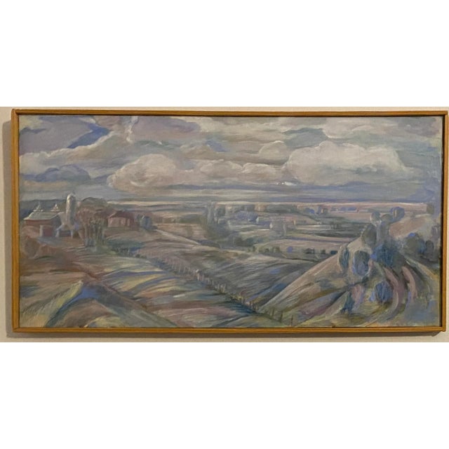 Valley Frost by Ridgway Original Kaw River Valley Kansas in the Locale! & Style of John Steuart Curry For Sale - Image 9 of 9