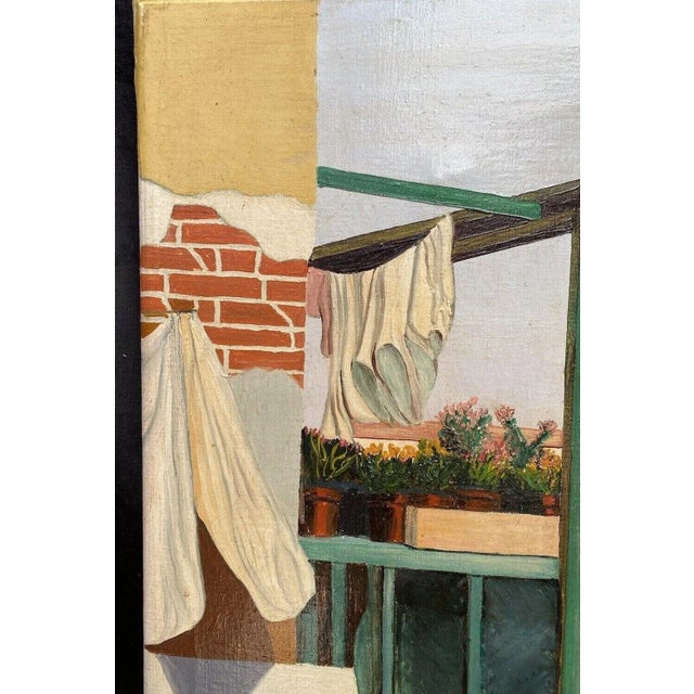 Brown 1910s Early 20th Century Impressionist Oil Painting Canvas View in Venice Philip Naviasky For Sale - Image 8 of 10