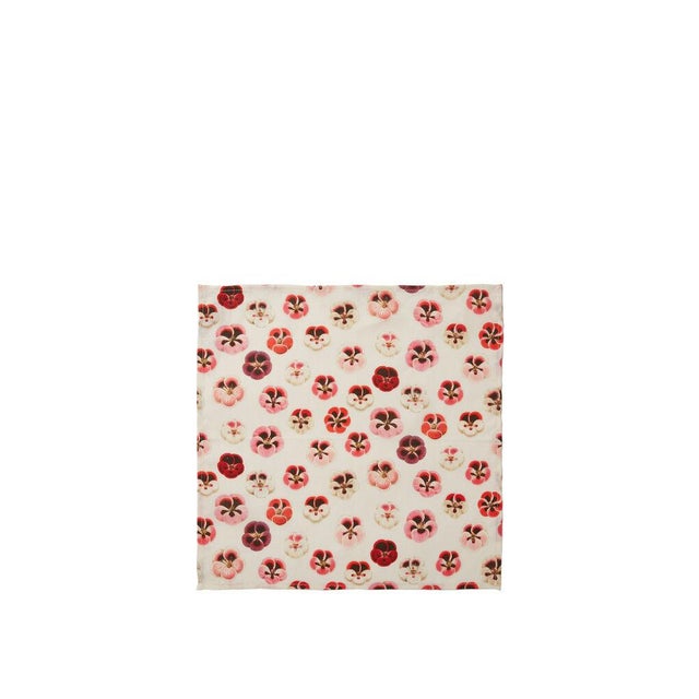 Not Yet Made - Made To Order Micro Pansy in Linen Large Napkins Set of 2 For Sale - Image 5 of 5