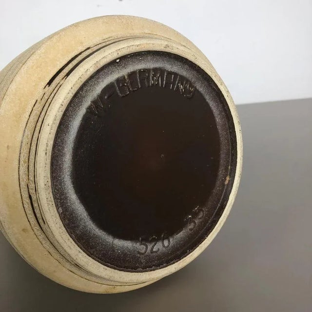 Large Op Art Abstract German Pottery Floor Vase from Bay Ceramics, 1960s For Sale - Image 14 of 15