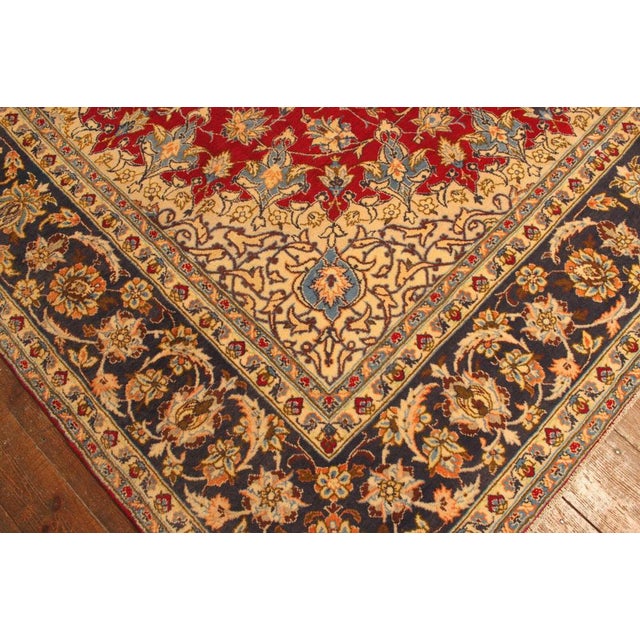 Middle Eastern Hand-Knotted Rug with Vegetable Dyes For Sale - Image 9 of 11