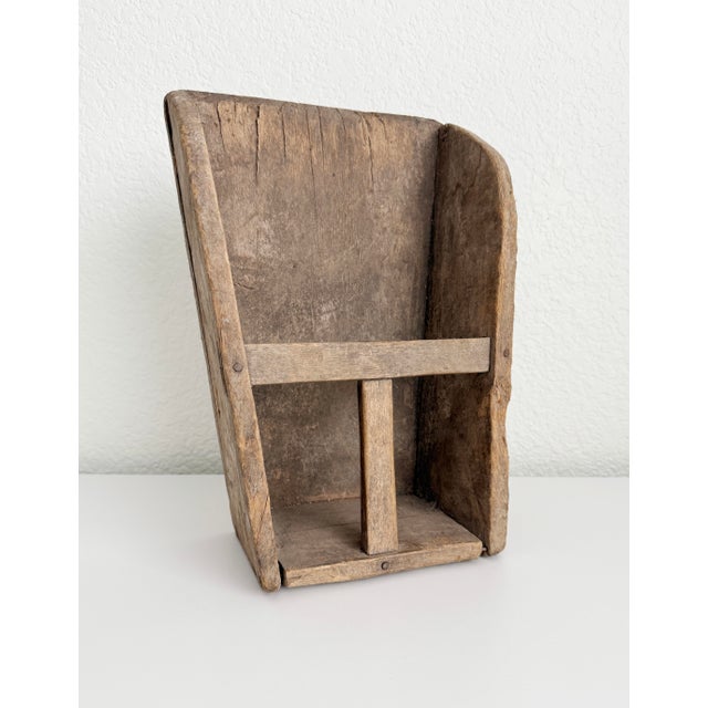 Wood Antique Primitive Pine Grain Scoop Object For Sale - Image 7 of 10