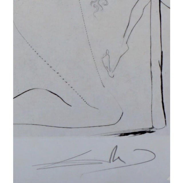 Surrealism Dali La Venus Aux Fourrures Woman With Crutch H Sig Dali Archives Certified For Sale - Image 3 of 5