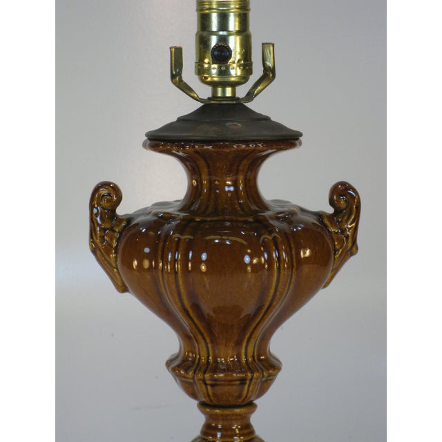 Early 20th Century Neoclassical Urn Ceramic Table Lamp For Sale - Image 6 of 13