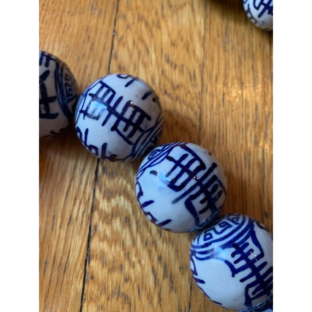 Antique White Blue & White Chinese Porcelain Beads - Set of 50 For Sale - Image 8 of 10