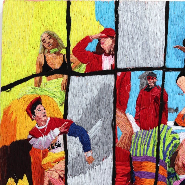 Inspired by contemporary fashion, Nilraya Bundasak’s colorful textile paintings celebrate adornment and individuality...