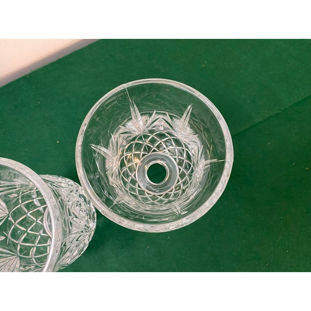 1980s 1980s Lead Crystal Votive Candle Shades - a Pair For Sale - Image 5 of 9