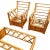 Heywood Wakefield "Oak Rattan" Lounge Chair Pair W/ Coffee Table For Sale - Image 13 of 13
