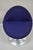 Late 20th Century Prospettive Luna Swivel Aluminum Saarinen Style Blue Mid Century Modern Chair For Sale - Image 4 of 12