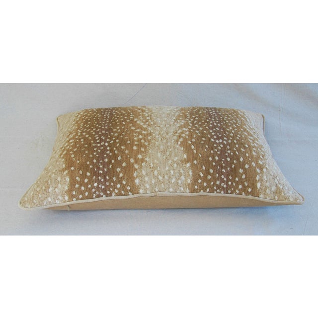 Custom Fawn Deer Speckled Spot Velvet Feather/Down Pillow 26" X 18" For Sale In Los Angeles - Image 6 of 7