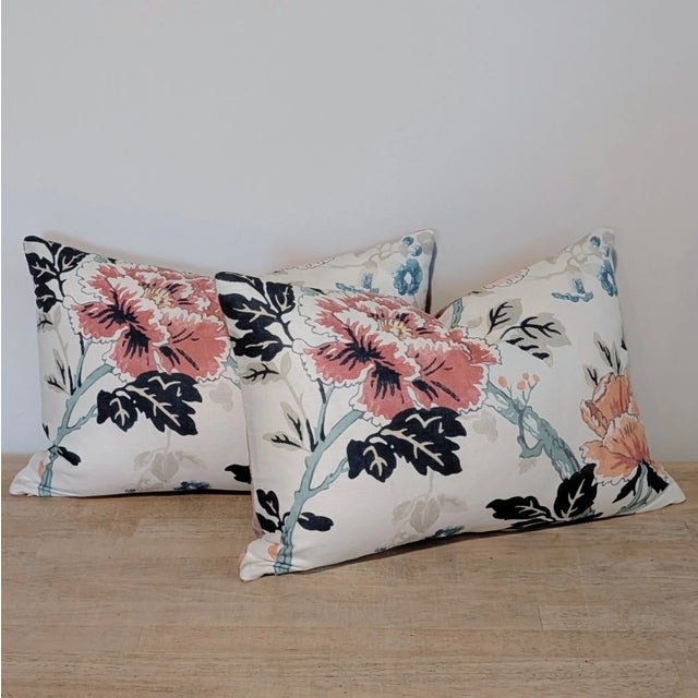 Traditional Lee Jofa Inisfree Floral 14x20" Lumbar Pillows - Set of 2 For Sale - Image 3 of 7