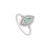VR Jewels 18k Gold Marquise Cut Paraiba Tourmaline Ring With Double Halo Diamonds Size 4 For Sale - Image 4 of 18