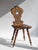 Antique Alpine Folk Art Oak Chair with Carved Face Mask For Sale - Image 5 of 10